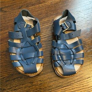 Sonatina- leather sandal fisherman closed toe shoe blue made in spain baby 23